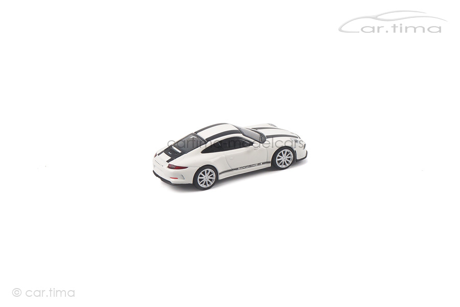 Porsche 911 (991) R weiß/Dekorstreifen schwarz Minichamps 1:87 870066226