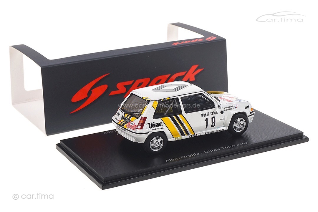 Renault 5 GT Turbo Rallye Monte Carlo 1989 Oreille/Thimonier Spark 1:43 S5565