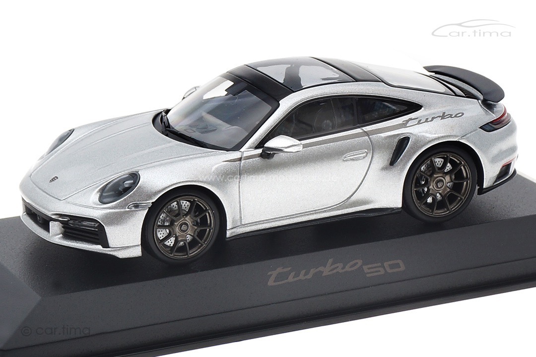 Porsche 911 (992) Turbo 50 Years GT-silbermet. Minichamps 1:43 WAP0202110S50Y