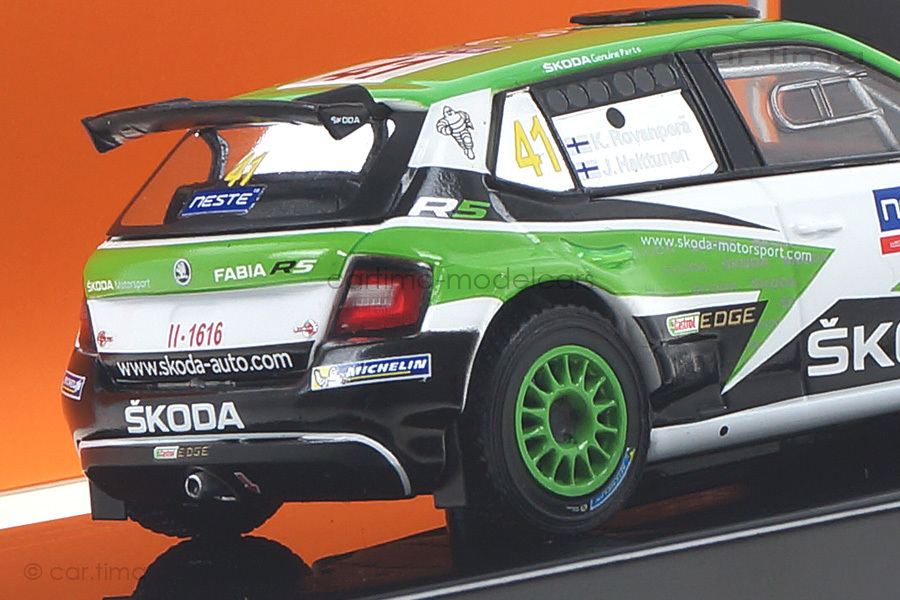 Skoda Fabia R5 Rallye Finnland 2018 Rovanperä/Halttunen IXO 1:43 RAM684