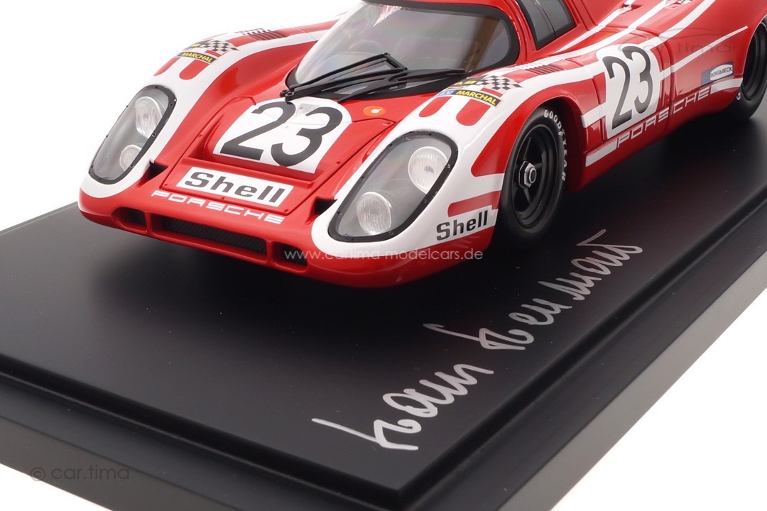 Porsche 917K Winner 24h Le Mans 1970 Originalsignatur Hans Herrmann Norev 1:18 187586-SIG