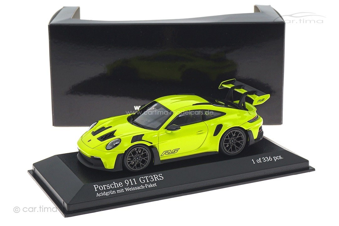 Porsche 911 (992) GT3 RS Acidgrün/Rad schwarz Minichamps 1:43 410062111