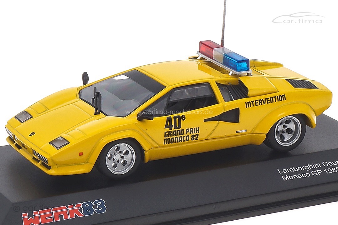 Lamborghini Countach Safety Car Monaco GP 1982 Werk83 1:43 W83430007