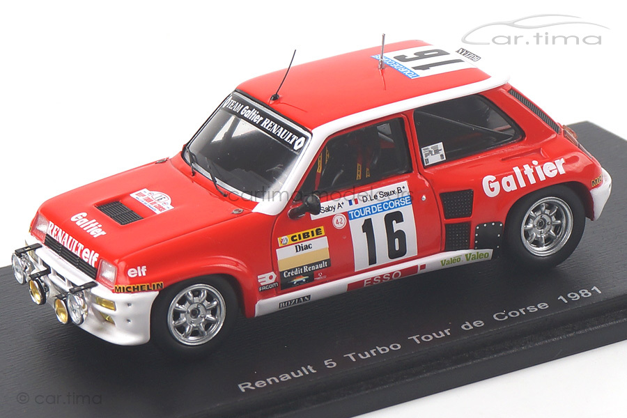 Renault R5 Turbo Tour de Corse 1981 Saby/Le Saux Spark 1:43 SF100