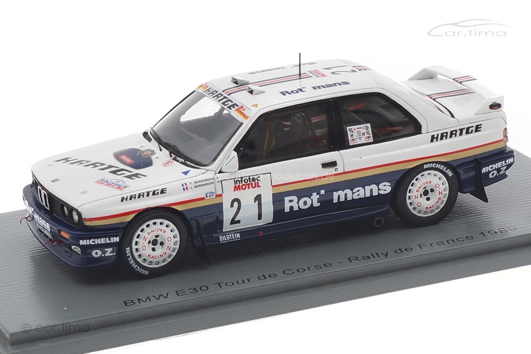 BMW E30 Tour de Corse Rallye de France 1989 Bernardini/Bernardini Spark 1:43 S8485