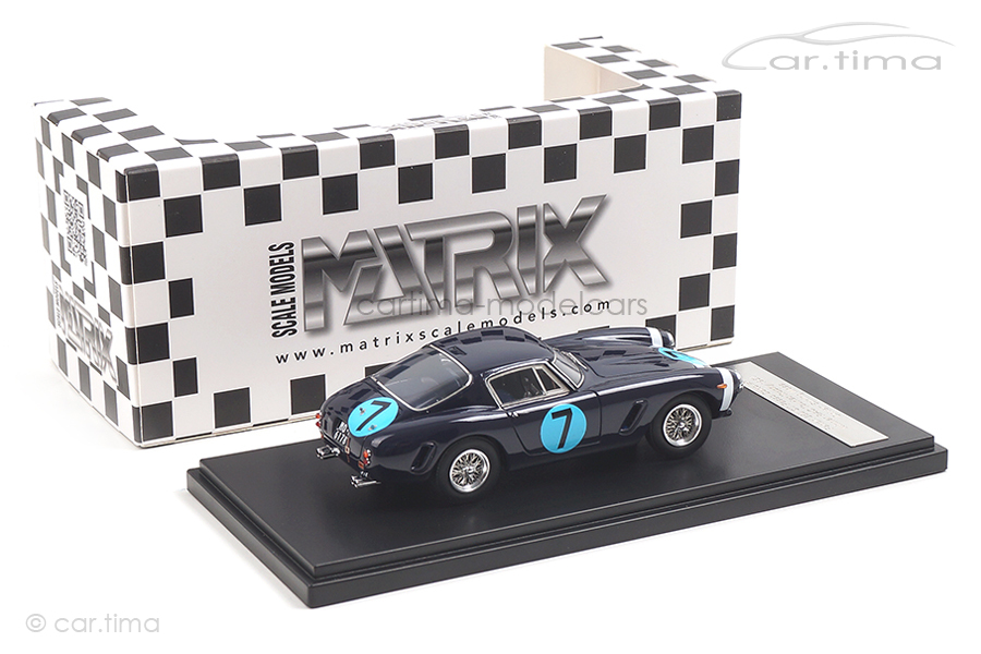 Ferrari 250GT Passo Corto Winner RAC Tourist Trophy 1961 Stirling Moss Matrix 1:43 MXR40604-013