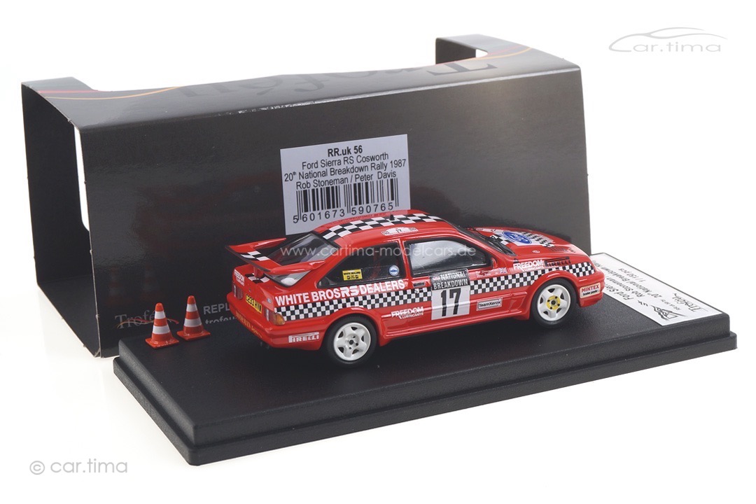 Ford Sierra RS Cosworth National Breakdown Rally 1987 Stoneman/Davis Trofeu 1:43 RRUK56