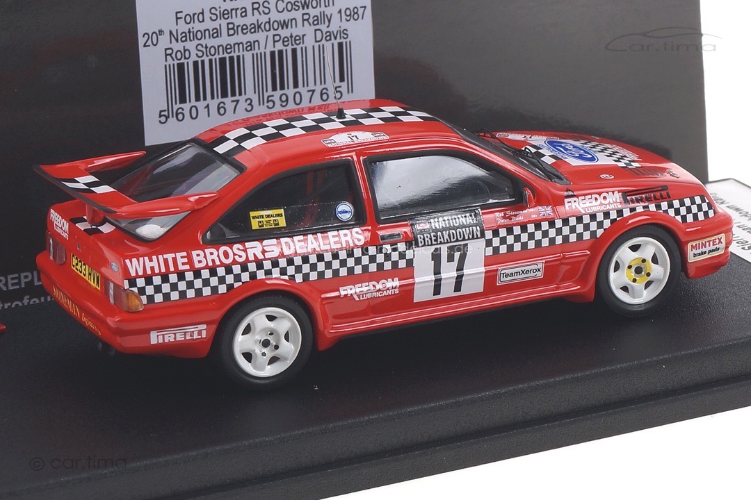 Ford Sierra RS Cosworth National Breakdown Rally 1987 Stoneman/Davis Trofeu 1:43 RRUK56