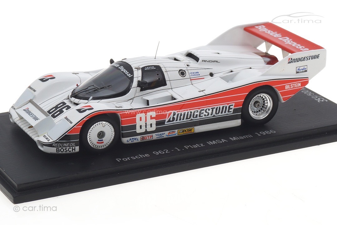 Porsche 962 Winner IMSA Miami 1986 Barilla/Wollek Spark car.tima EXCLUSIVE 1:43 CA-WOL-13