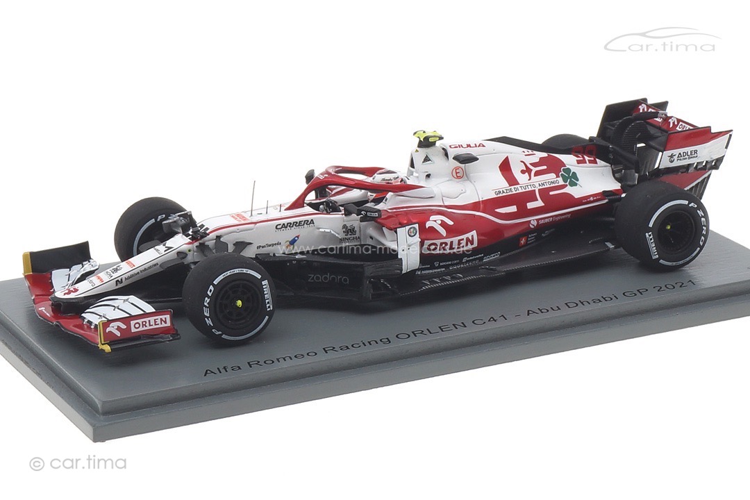 Alfa Romeo Racing ORLEN C41 GP Abu Dhabi 2021 Antonio Giovinazzi Spark 1:43 S7857