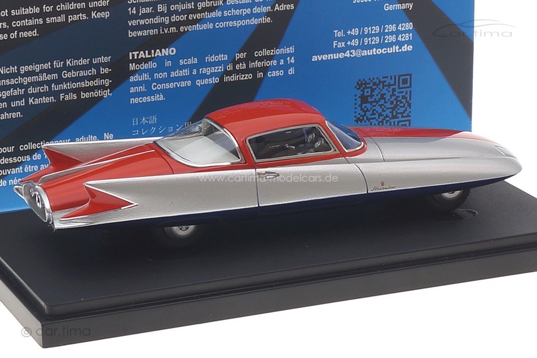 Ghia Streamline X Coupe "Gilda" silber/rot Avenue43 1:43 60074