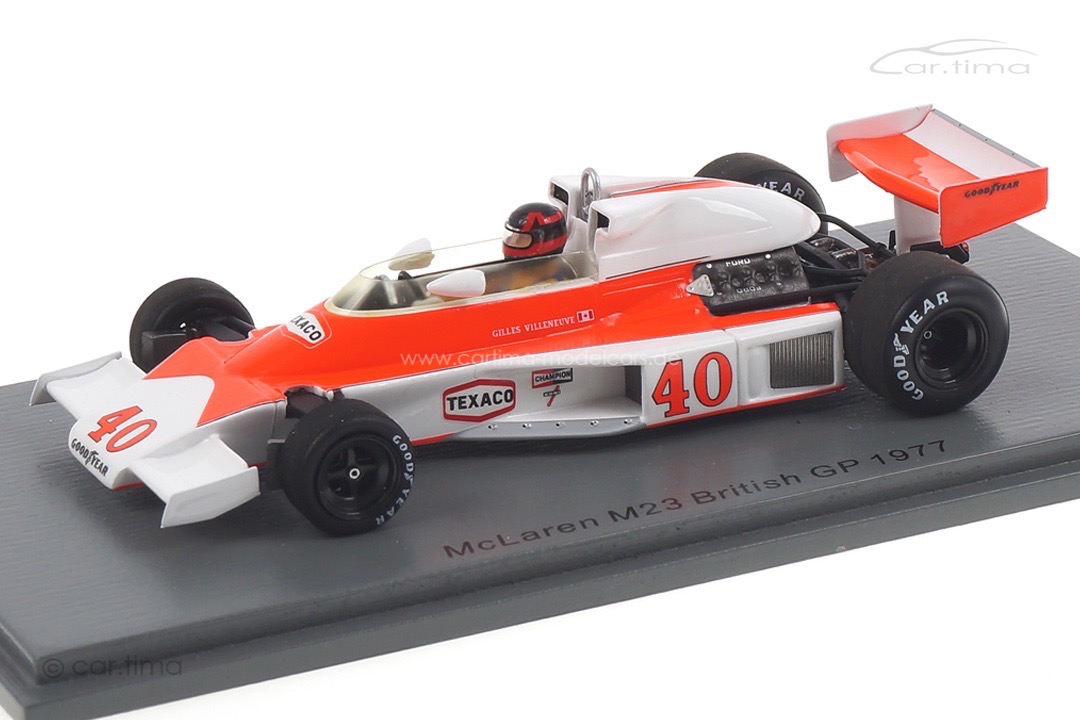 McLaren M23 British GP 1977 Gilles Villeneuve Spark 1:43 S5744