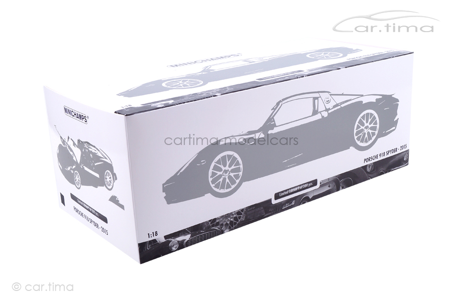 Porsche 918 Spyder Weissach Package matt schwarz mit Martini Minichamps 1:18 110062445