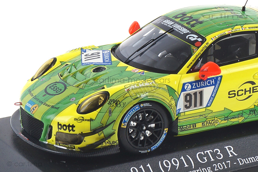 Porsche 911 GT3 R 24h Nürburgring 2017 Dumas/Lietz/Pilet Minichamps 1:43 CA04318003