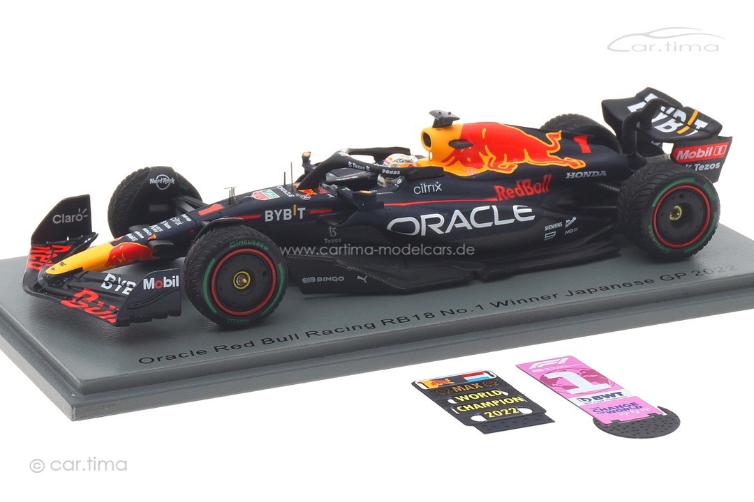 Red Bull Racing RB18 Winner GP Japan 2022 Max Verstappen/World Champion Spark 1:43 S8551