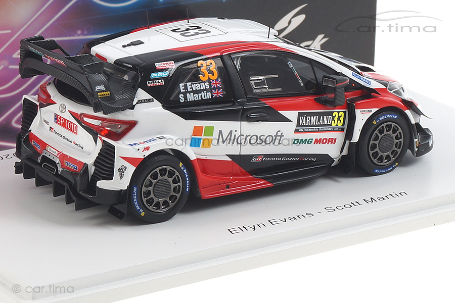 Toyota Yaris WRC Winner Rallye Sweden 2020 Evans/Martin Spark 1:43 S6568