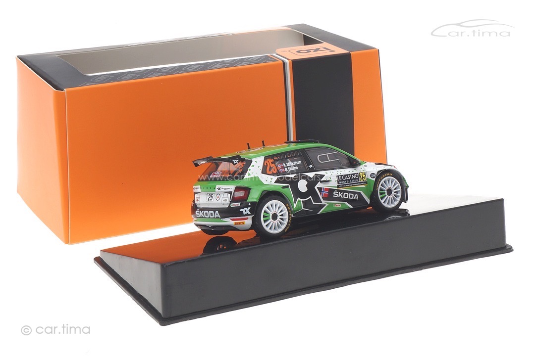 Skoda Fabia Rally2 Evo Winner Rallye Monte Carlo 2021 Mikkelsen/Floene IXO 1:43 RAM788LQ