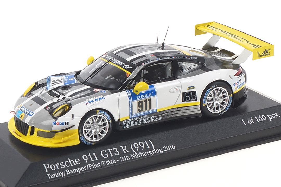 Porsche 911 GT3 R 24h Nürburgring 2016 Bamber/Estre/Pilet/Tandy Minichamps 1:43 437166611
