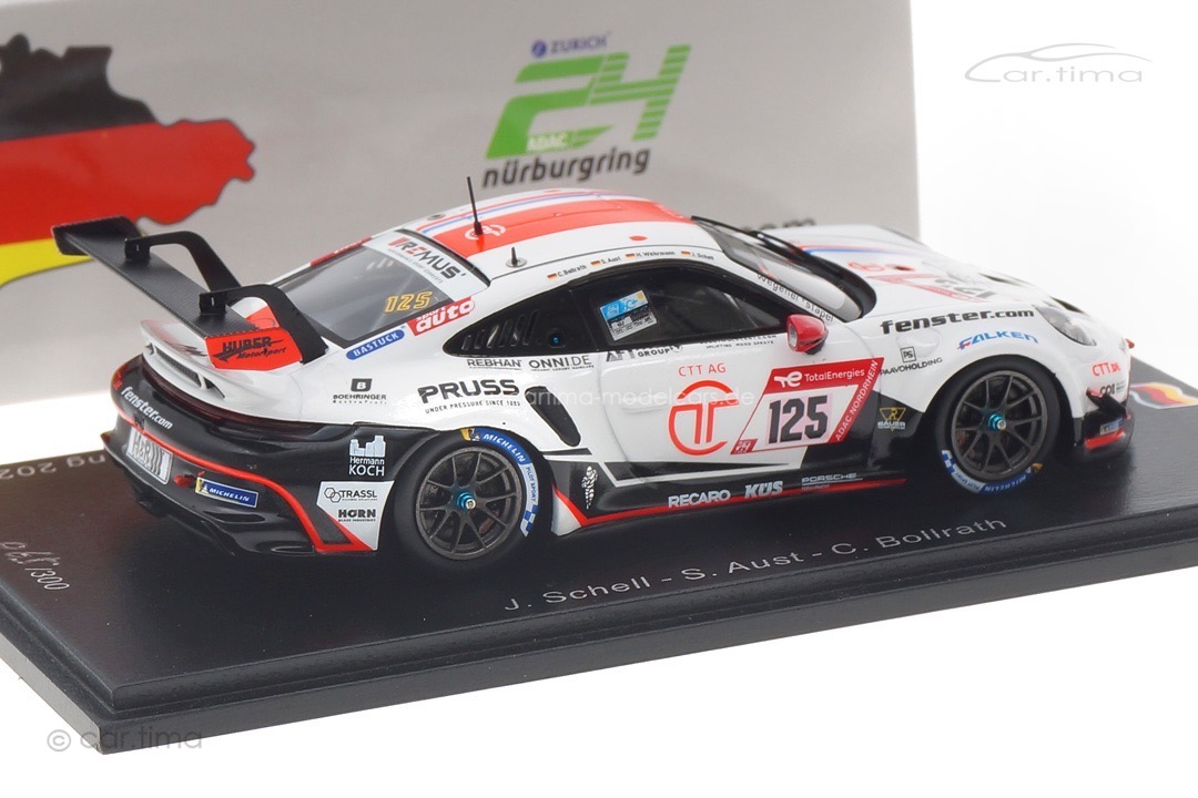 Porsche 911 GT3 CUP 24h Nürburgring 2022 Schell/Aust/Bollrath Spark 1:43 SG855