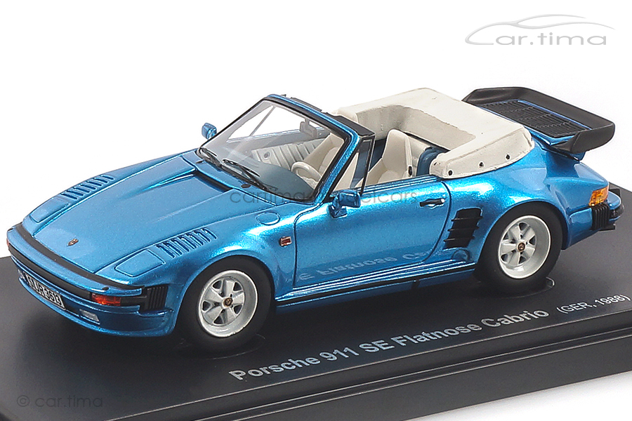 Porsche 911 (930) Turbo SE Flatnose Cabriolet Minervablaumet. Avenue43 1:43 60045