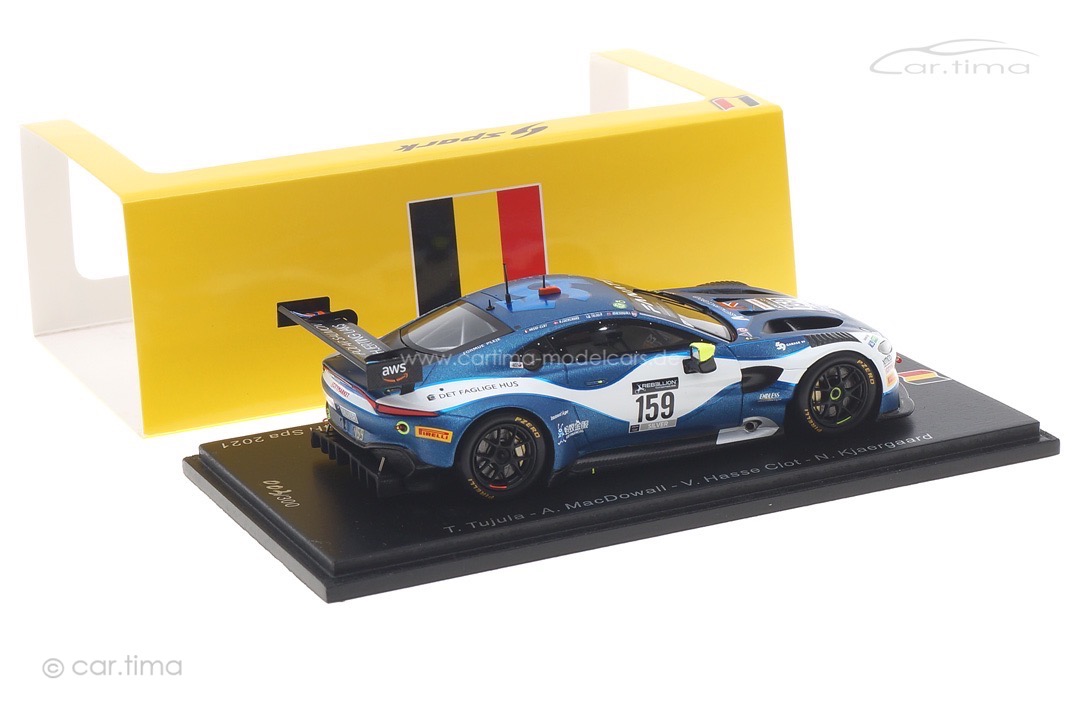 Aston Martin Vantage AMR GT3 24h Spa 2021 Tujula/MacDowall/Hasse Clot/Kjaergaard Spark 1:43 SB442