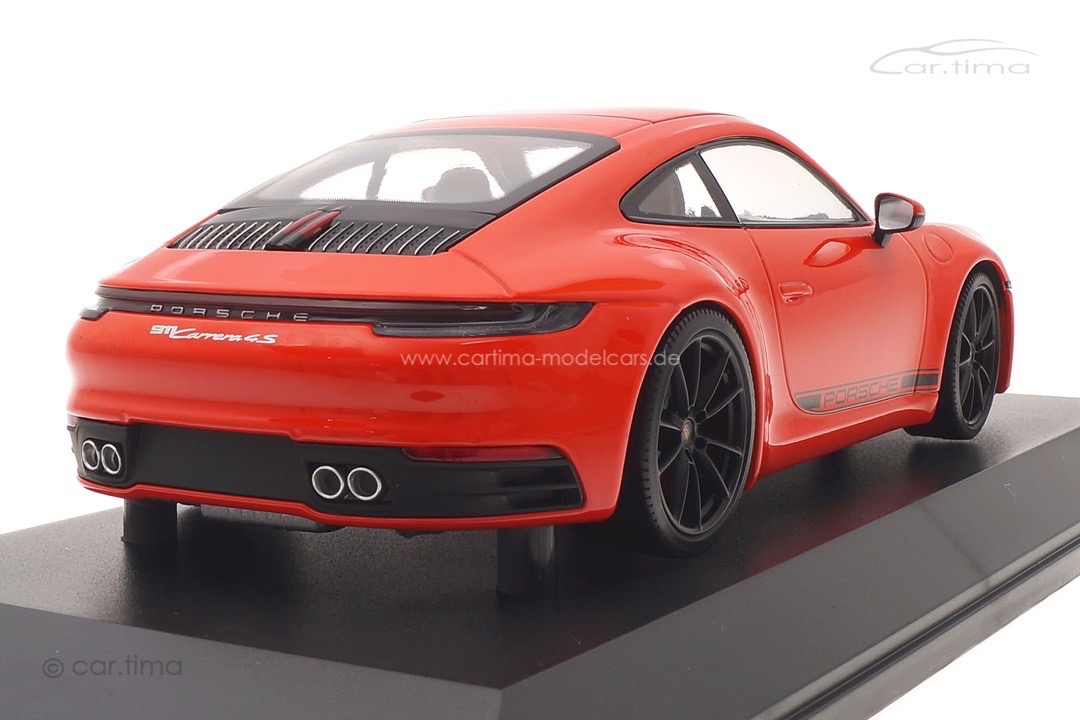 Porsche 911 (992) Carrera 4S Lavaorange Minichamps 1:18 155067327