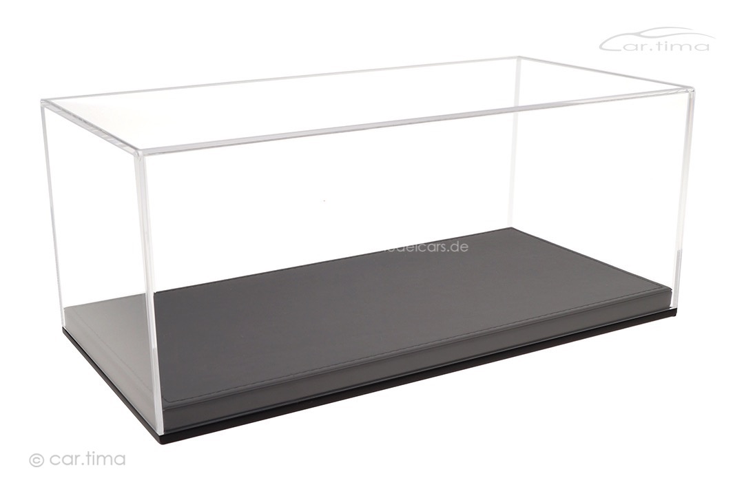 Vitrine/Showcase Kunstleder schwarz 32,2cm x 16,1cm x 13,6cm (L/B/H) car.tima 1:18