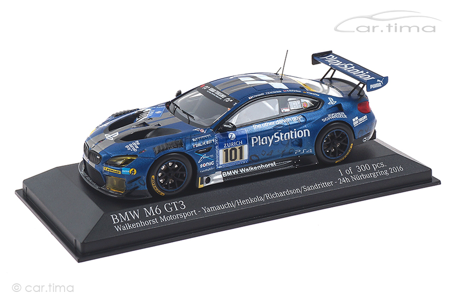 BMW M6 GT3 24h Nürburgring 2016 Henkola/Yamauchi/Sandritter Minichamps 1:43 437162601