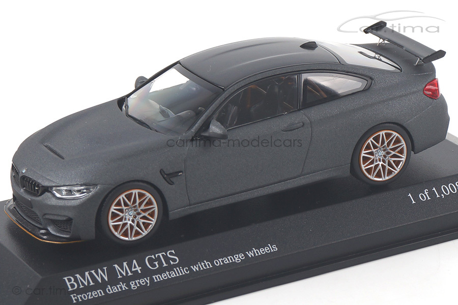 BMW M4 GTS 2016 matt grau/Rad orange  Minichamps 1:43 410025220