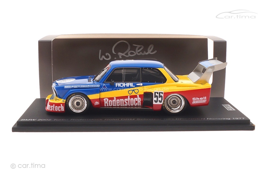 BMW 2002 Turbo DRM Norisring 1977 Originalsignatur Walter Röhrl Spark 1:43 MAD015-SIG