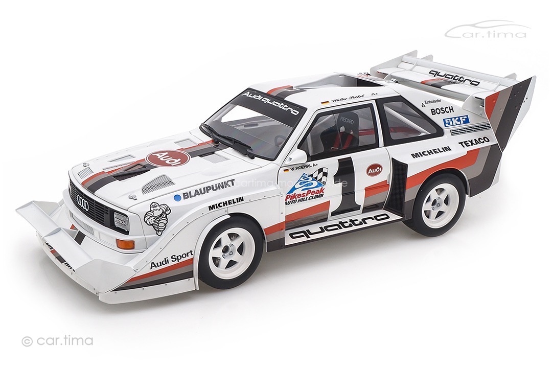 Audi Sport quattro S1 Winner Pikes Peak 1987 Walter Röhrl AUTOart 1:18 88700