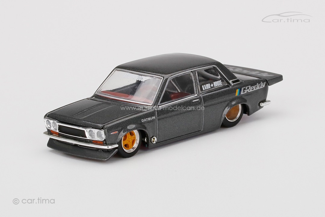 Datsun 510 Pro Street GREDDY Kaido House gunmetal grey MINI GT 1:64 KHMG017