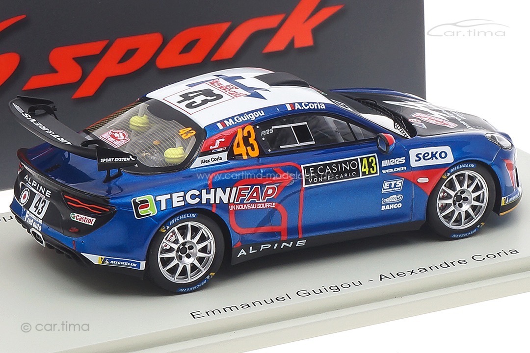 Alpine A110 Rally RGT Class Winner Rallye Monte Carlo 2021 Guigou/Coria Spark 1:43 S6578