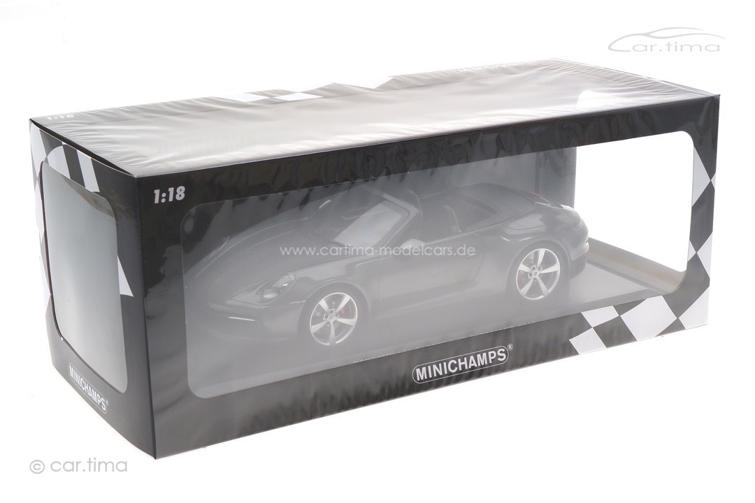 Porsche 911 (992) Carrera 4S Cabriolet Achatgrau Minichamps 1:18 155067336