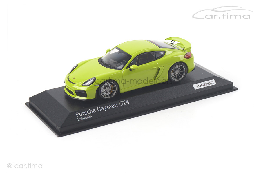 Porsche Cayman GT4 Lichtgrün Minichamps 1:43 CA04316075