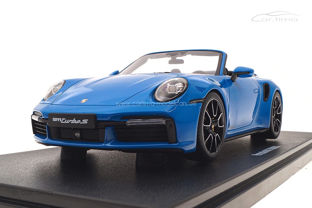 Porsche 911 (992) Turbo S Cabriolet Sharkblue GT Spirit 1:18 GT441