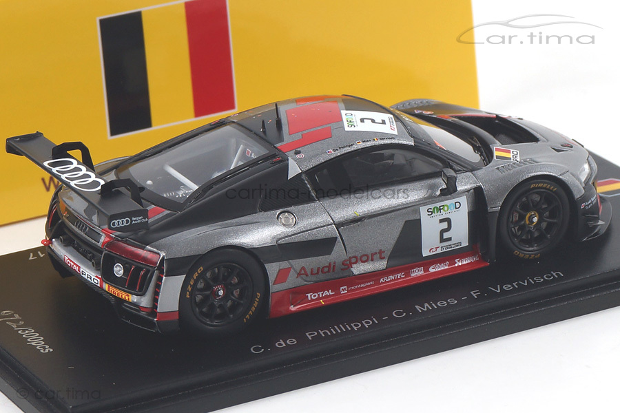 Audi R8 LMS 24h Spa 2017 de Philippi/Mies/Vervisch Spark 1:43 SB142