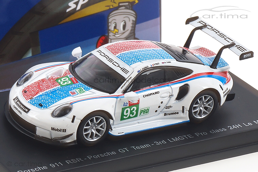 Porsche 911 RSR 24h Le Mans 2019 Bamber/Pilet/Tandy Spark 1:64 Y141