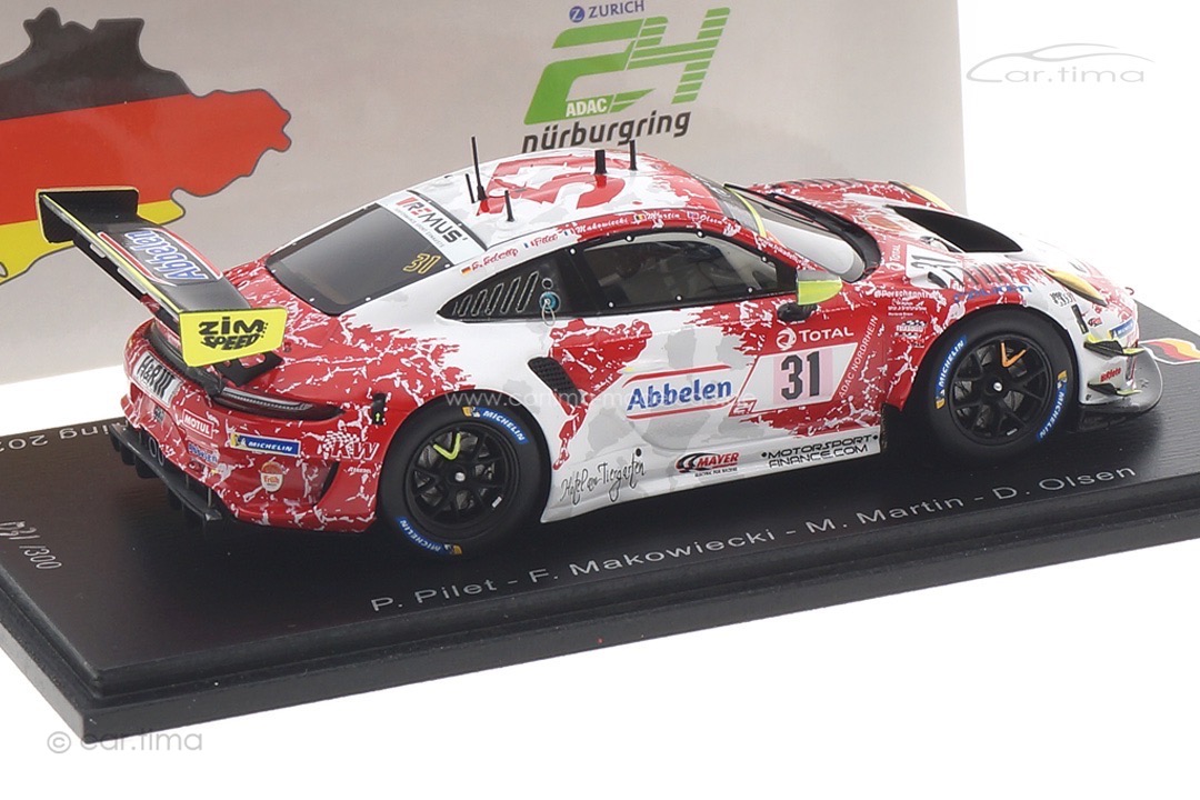 Porsche 911 GT3 R 24h Nürburgring 2021 Makowiecki/Martin/Pilet/Olsen Spark 1:43 SG782