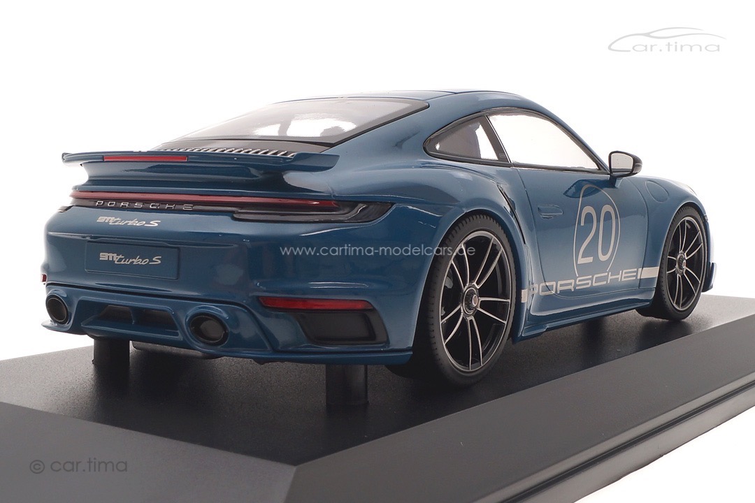 Porsche 911 (992) Turbo S Sport Design China Edition Oslo Blau Minichamps 1:18 155069170