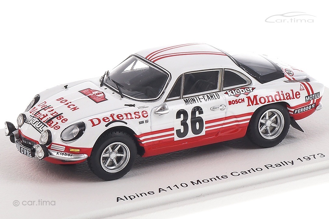 Alpine A110 Rallye Monte Carlo 1973 Wollek/Thimonier Spark 1:43 S6111