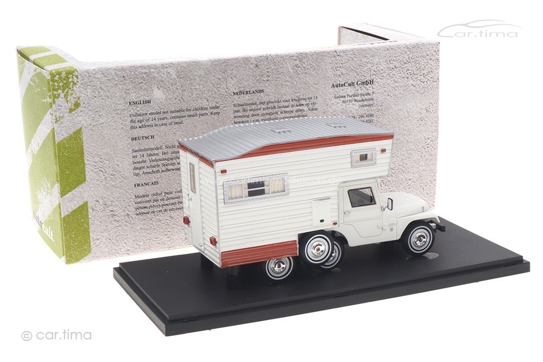 Jeep CJS Universal Camper 1969 weiß/braun autocult 1:43 09017