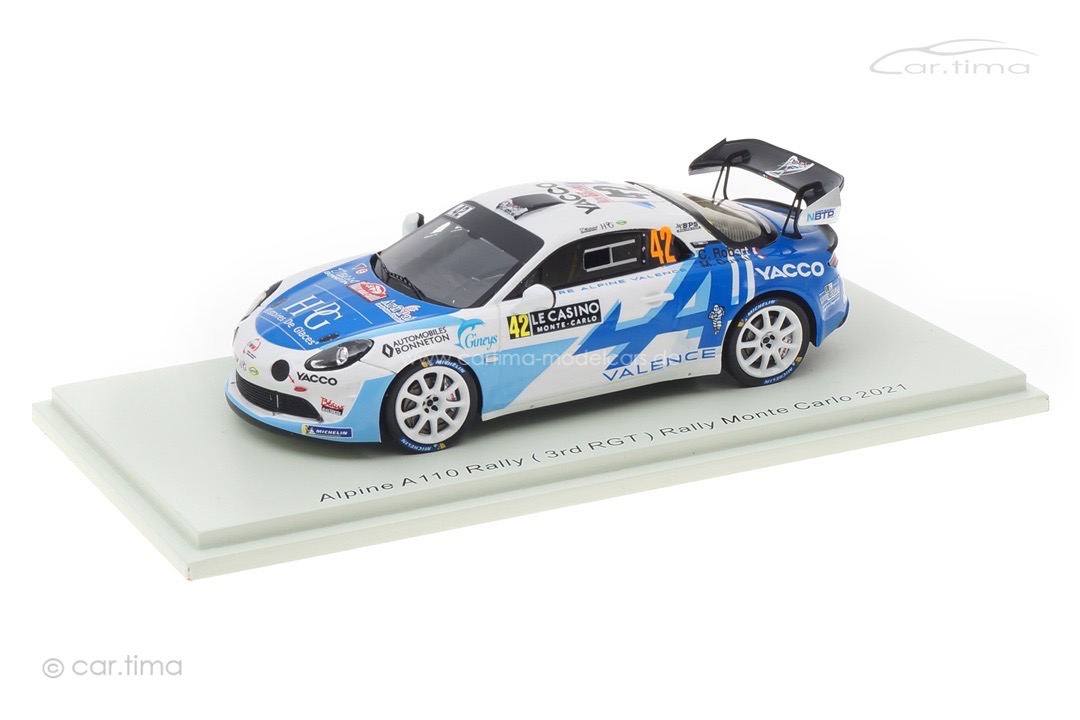 Alpine A110 Rally RGT Rallye Monte Carlo 2021 Robert/Duval Spark 1:43 S6577