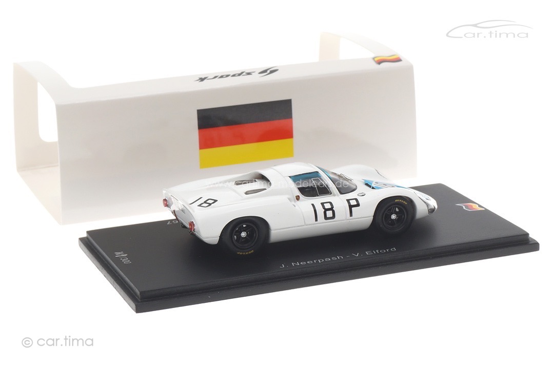 Porsche 910 1000km Nürburgring 1967 Neerpash/Elford Spark 1:43 SG820