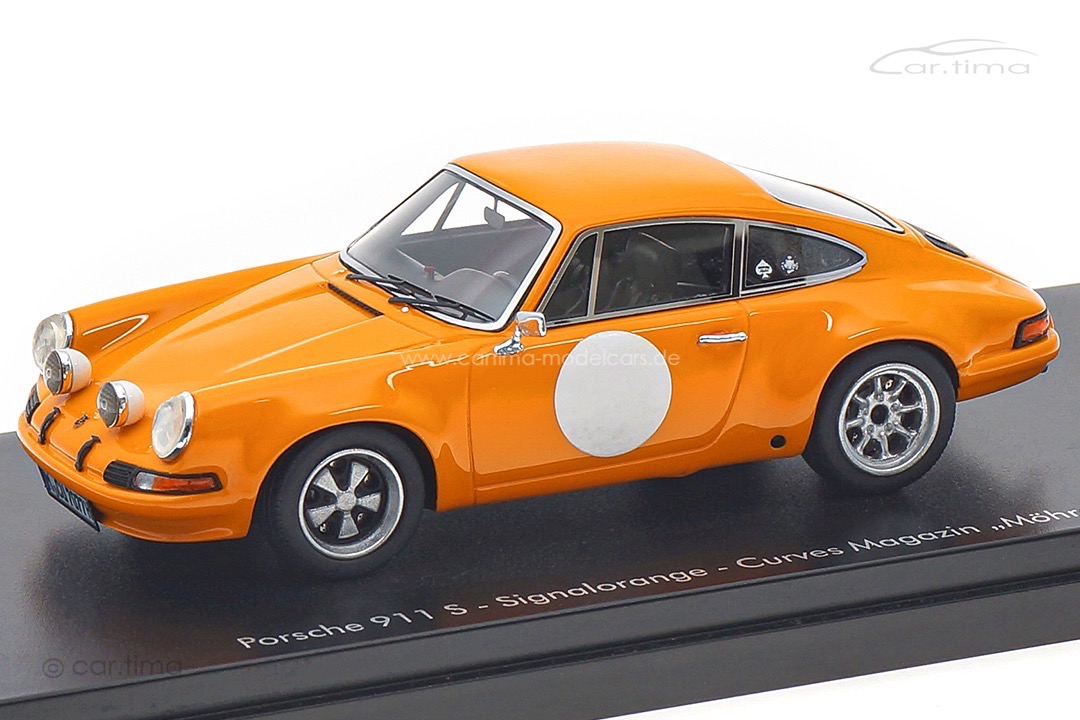 Porsche 911 S Signalorange Curves Magazine "Möhre" car.tima 1:43 CAR04324002