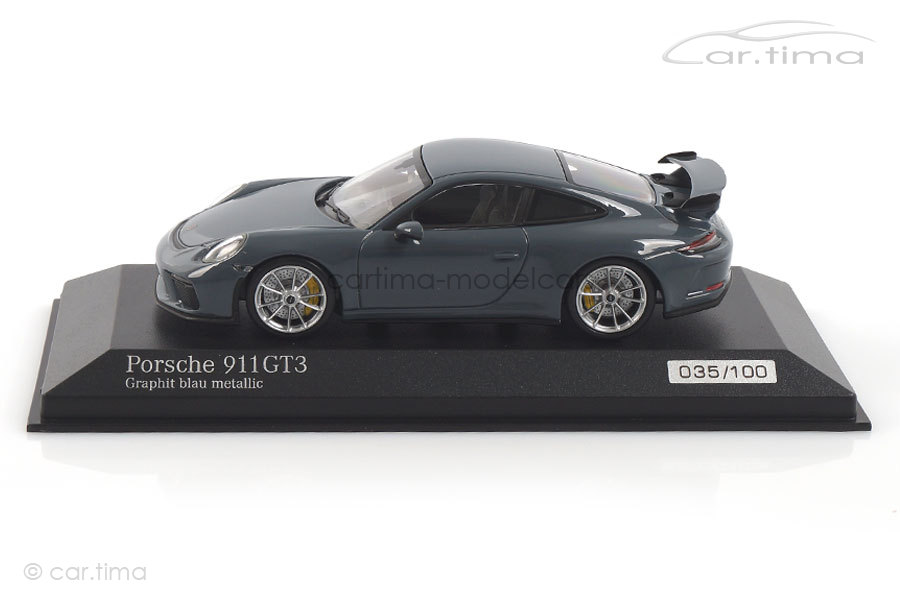Porsche 911 (991 II) GT3 Graphitblau met. Minichamps 1:43 413066043