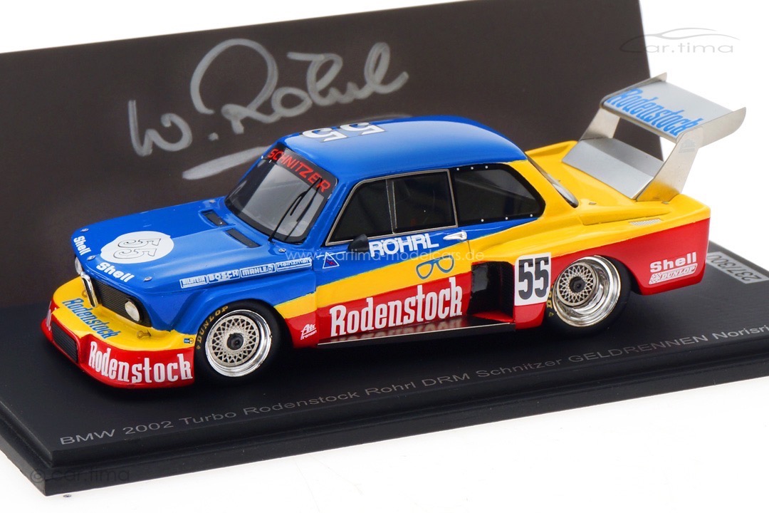 BMW 2002 Turbo DRM Norisring 1977 Originalsignatur Walter Röhrl Spark 1:43 MAD015-SIG