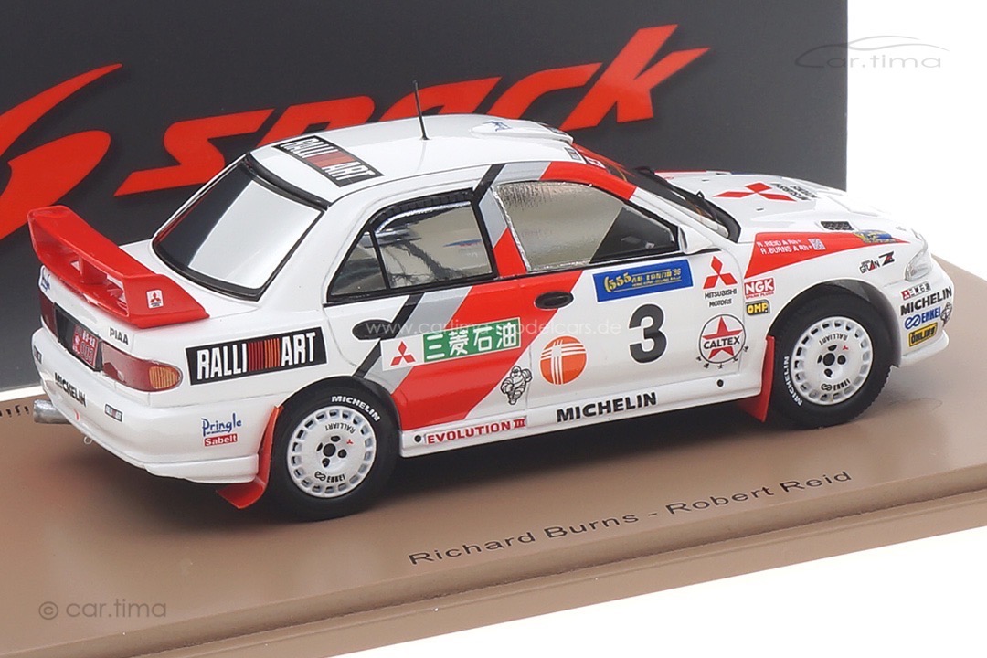 Mitsubishi Lancer EVOLUTION III Rallye Hong Kong 1996 Burns/Reid Spark 1:43 S6515