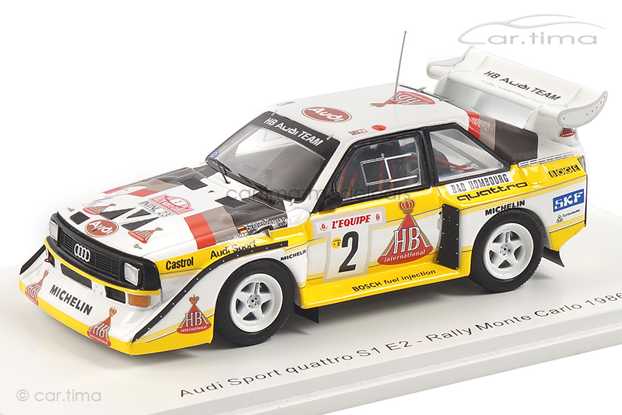 Audi Sport quattro S1 Rallye Monte-Carlo 1986 Röhrl/Geistdörfer Spark 1:43 S5190