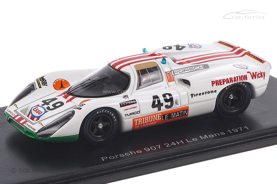 Porsche 907 24h Le Mans 1971 Brun/Mattli Spark 1:43 S9773